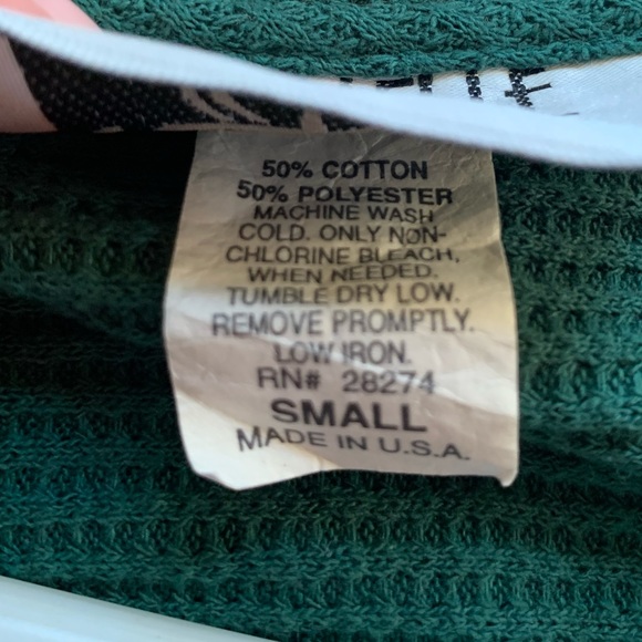 Vintage Waffle Weave Forest Green Dress (has pockets!) - Picture 6 of 9